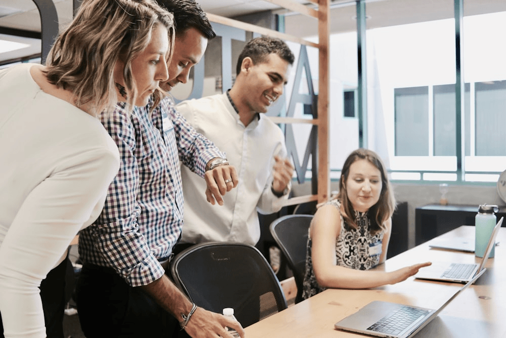 An image of people working in a Dallas office