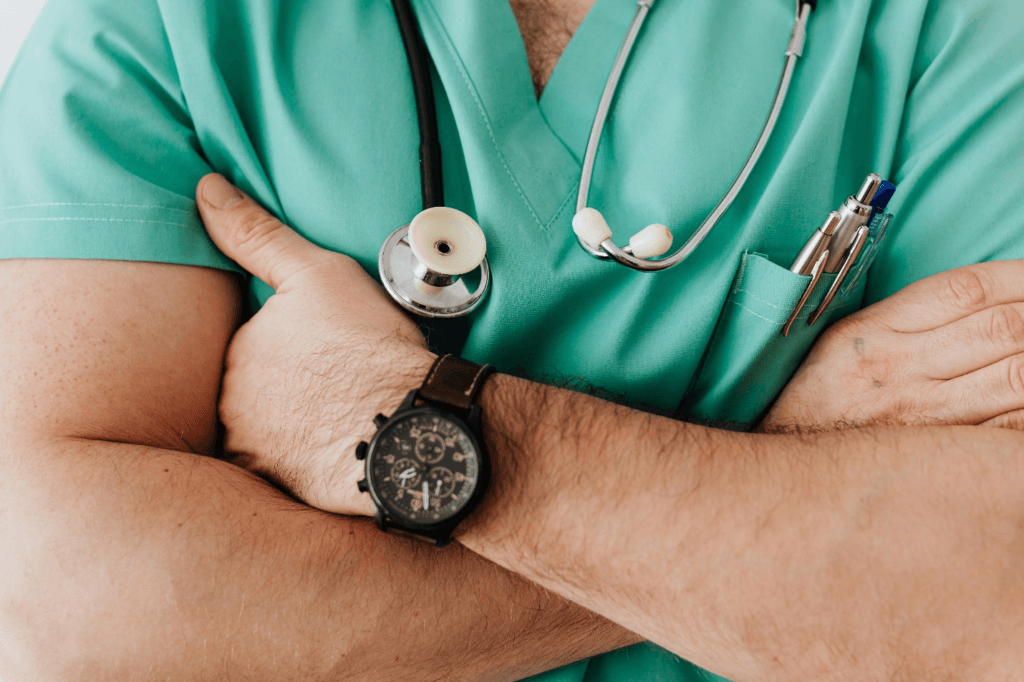 Doctor wearing a stethoscope
