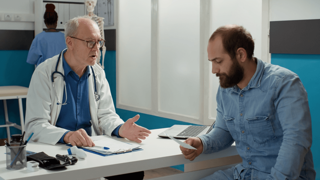 Doctor explaining health savings strategies to a patient