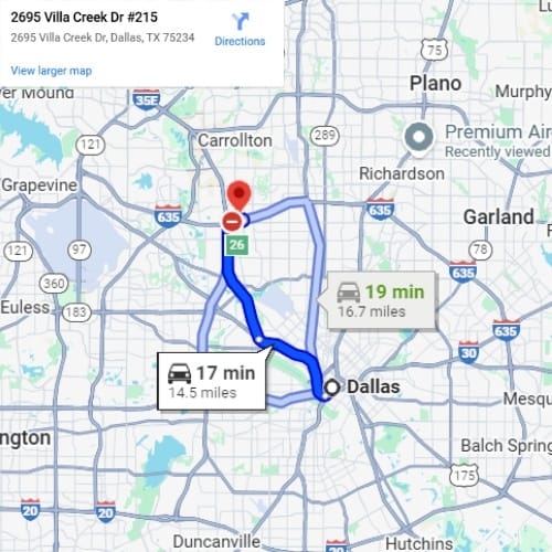service location distance
