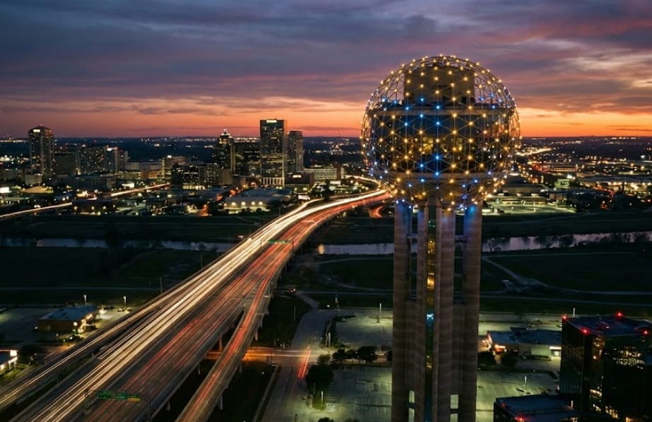 Reunion Tower in Dallas.