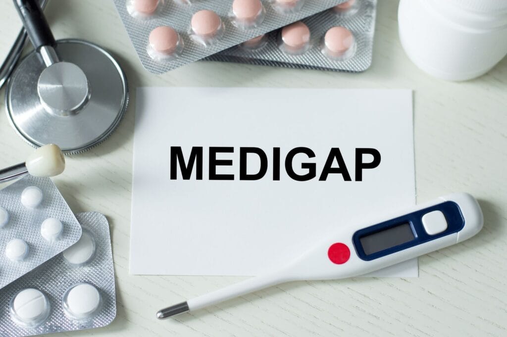 Medigap document with medical tools representing Medicare Supplement Plans in Texas.