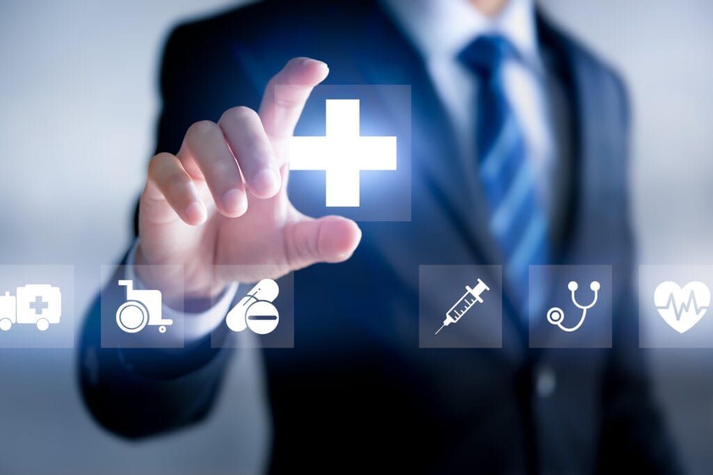 Medicare Supplement Plans in Texas enrollment concept with health coverage icons.